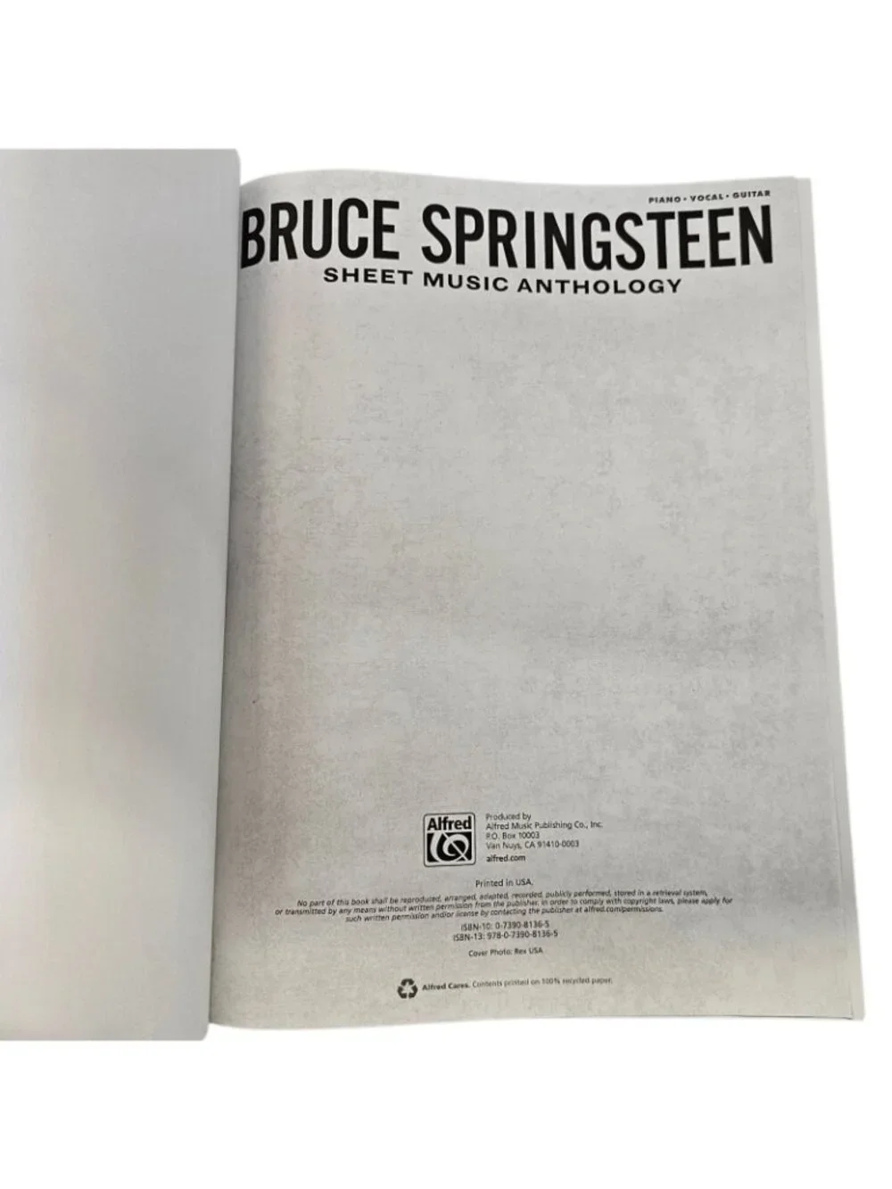 Bruce Springsteen Sheet Music Anthology Songbook Piano Vocal Guitar Alfred Vinta